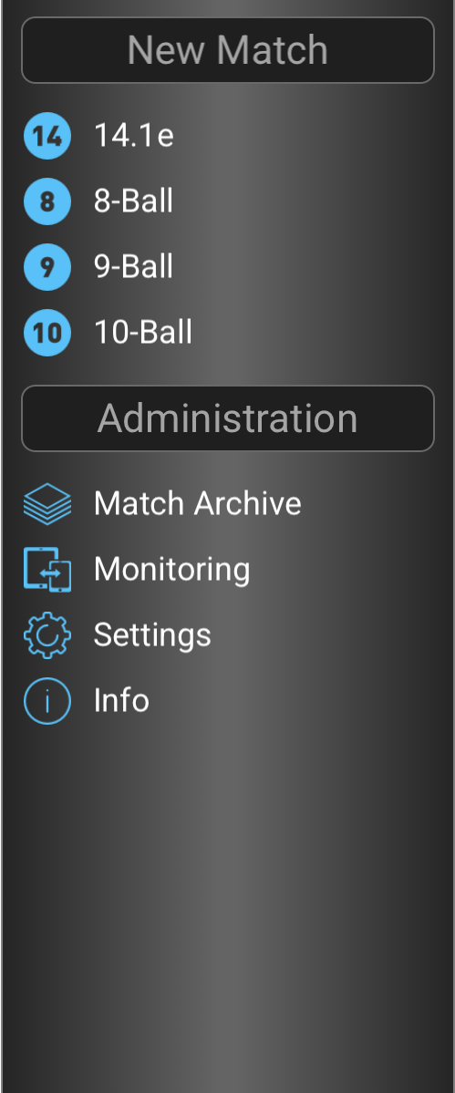 Smart-Score general menu in English