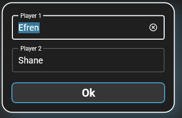 Player names dialog