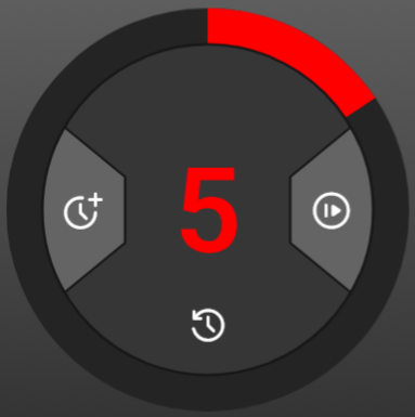 Shot Clock in its red second-warning state